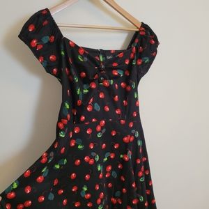 Collectif cherry Delores swing dress rockabilly vintage style